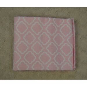 Bananafish Studio Pink White Geometric Print Baby Receiving Blanket Flannel